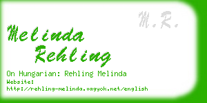 melinda rehling business card